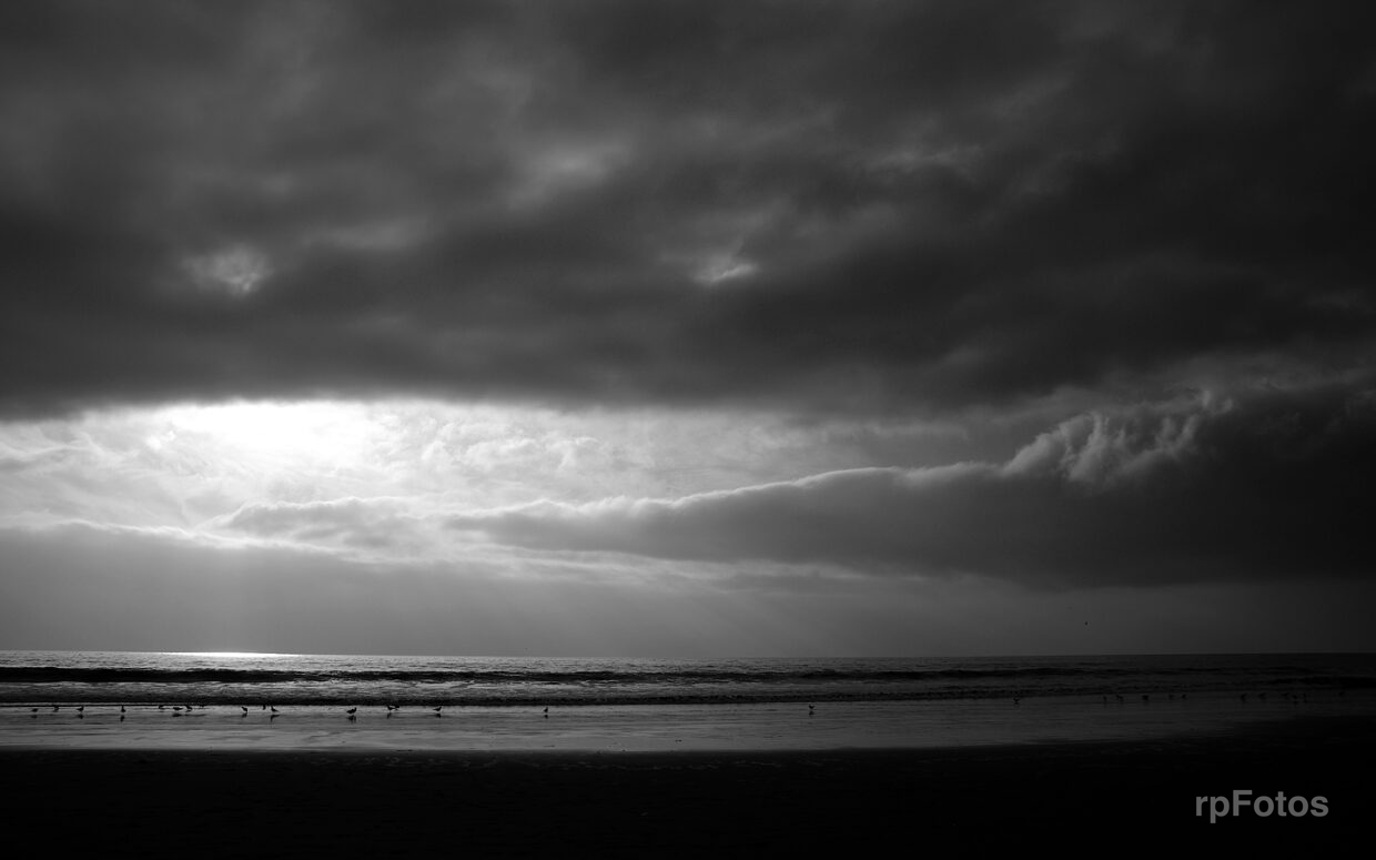 nublado en playa