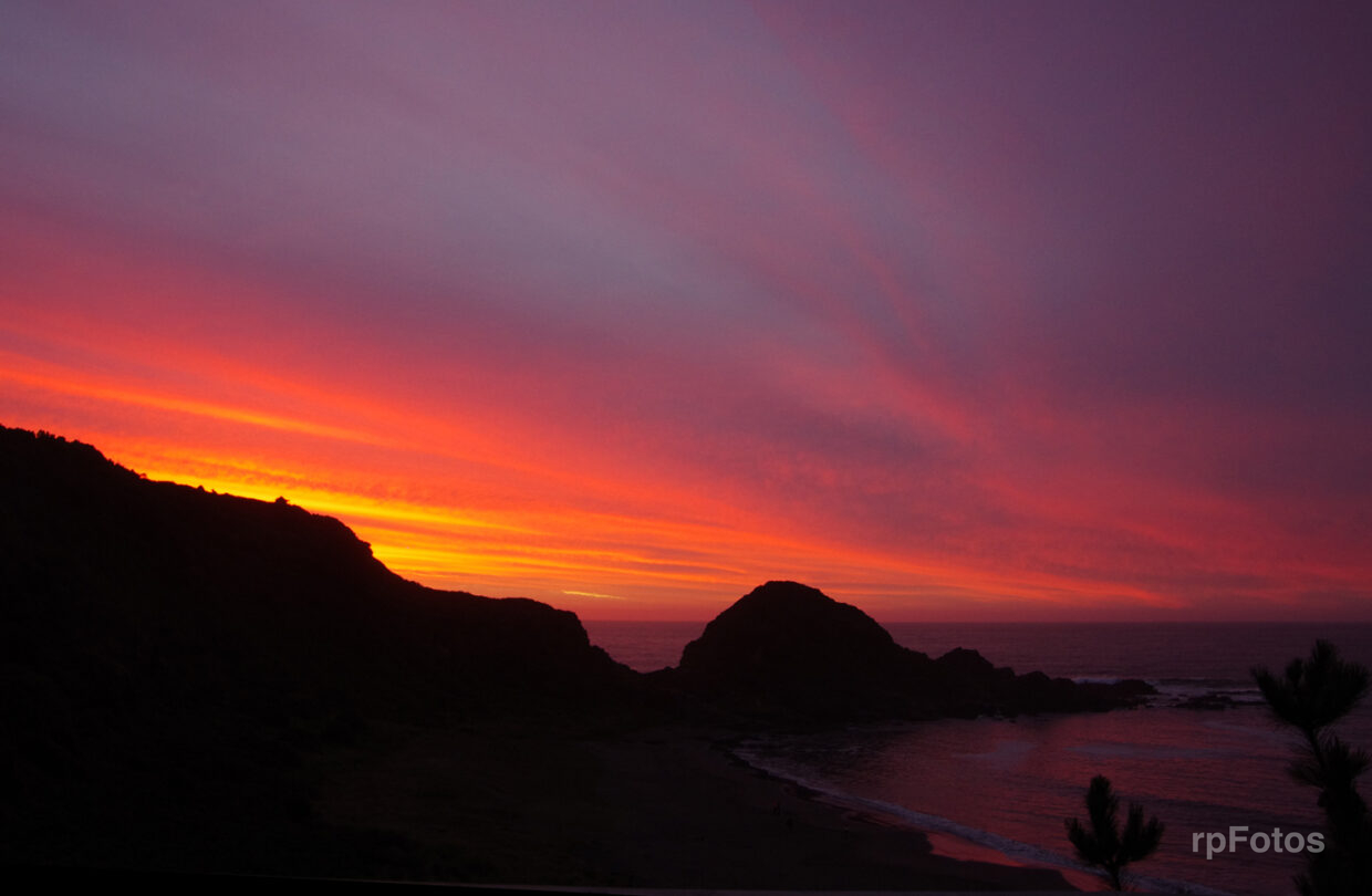 Atardecer en Playa La Misión, Valdivia