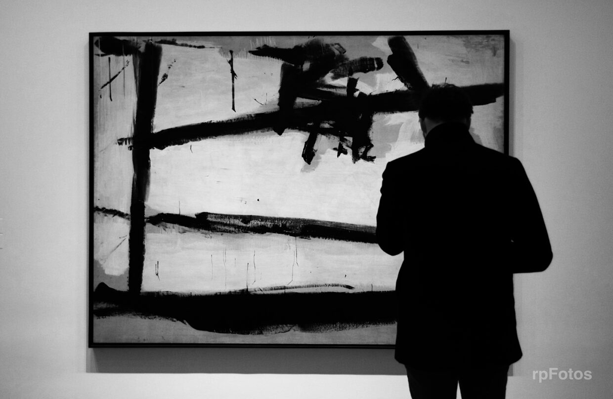 Persona mirando una pintura